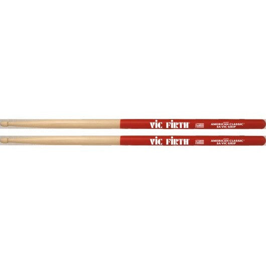 Vic Firth 5AVG Drumsticks American Classic Wood Tip Hickory with Vic Grip-Music World Academy