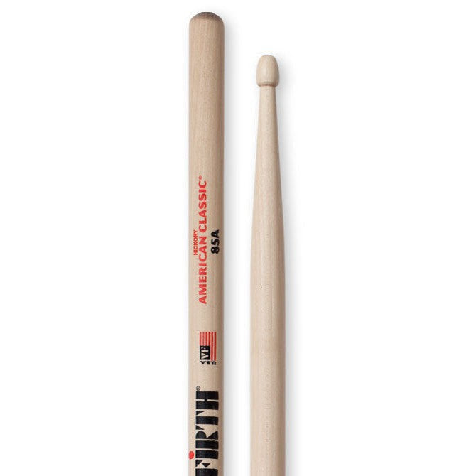 Vic Firth 85A American Classic Wood Tip Drumsticks-Hickory-Music World Academy