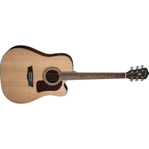 Washburn HD10SCE-O Heritage Dreadnought Acoustic/Electric Guitar-Natural Gloss-Music World Academy