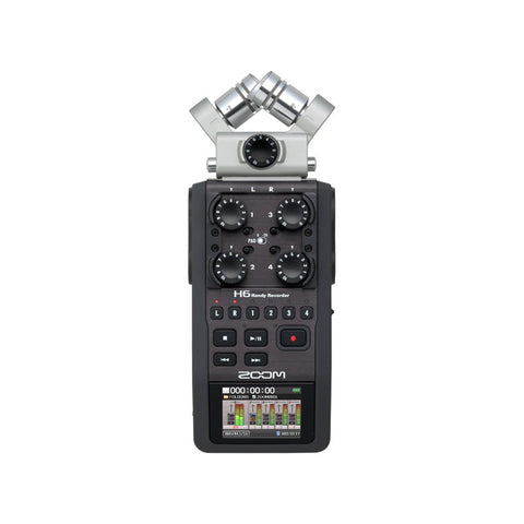 Zoom H6 Handy Recorder 6-Track Portable Recorder with Interchangeable Microphones (Discontinued)-Music World Academy