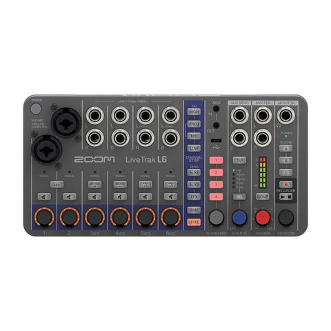 Zoom LIVETRAK L-6 10-Channel Multitrack Mixer-Music World Academy