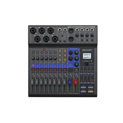 Zoom LIVETRAK L-8 8-Channel Mixer/Recorder-Music World Academy