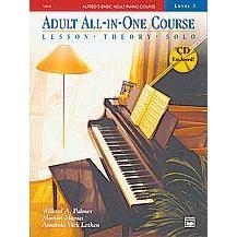 Alfred 14534 Adult All-in-One Basic Piano Course Level 2 with CD-Music World Academy