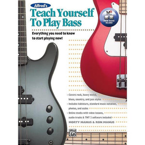 Alfred 44503 Teach Yourself to Play Bass Book with Online Access-Music World Academy
