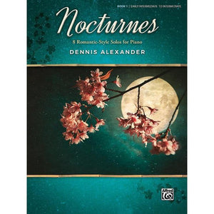 Alfred 46287 Nocturnes 8 Romantic-Style Solos for Piano Book 1 Early Intermediate to Intermediate-Music World Academy