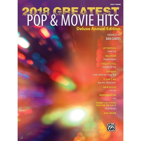 Alfred 47167 2018 Greatest Pop & Movie Hits Easy Piano Book-Music World Academy