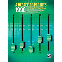 Alfred A Decade of Pop Hits 1990's Easy Piano Book-Music World Academy