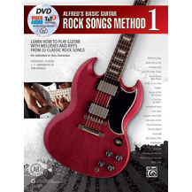 Alfred Basic Guitar Rock Songs Method Book 1 with DVD-Music World Academy