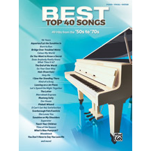 Alfred Best Top 40 Songs '50s to '70s Book for Piano/Vocal/Guitar-Music World Academy