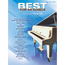 Alfred Best Top 40 Songs '70s to '90s Book for Piano/Vocal/Guitar-Music World Academy