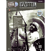 Alfred Ultimate Drum Play-Along Led Zepplin Book Volume 1 with 2-CD's-Music World Academy
