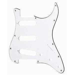All Parts PG-0552-035 11-Hole Pickguard for Stratocaster-White-Music World Academy