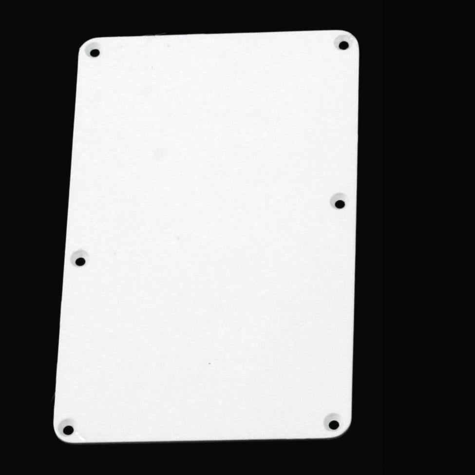 All Parts PG-0576-025 Tremolo Spring Cover Backplate with No Holes-White-Music World Academy