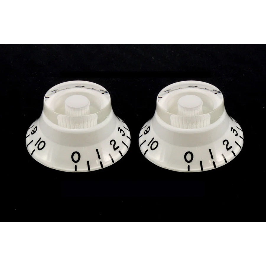All Parts PK-0140-025 Bell Knobs 2-Pack-White-Music World Academy