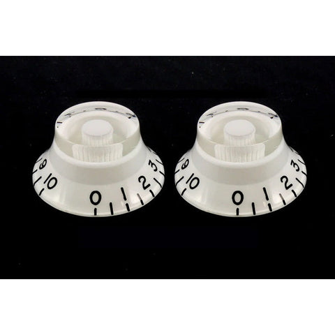 All Parts PK-0140-025 Bell Knobs 2-Pack-White-Music World Academy