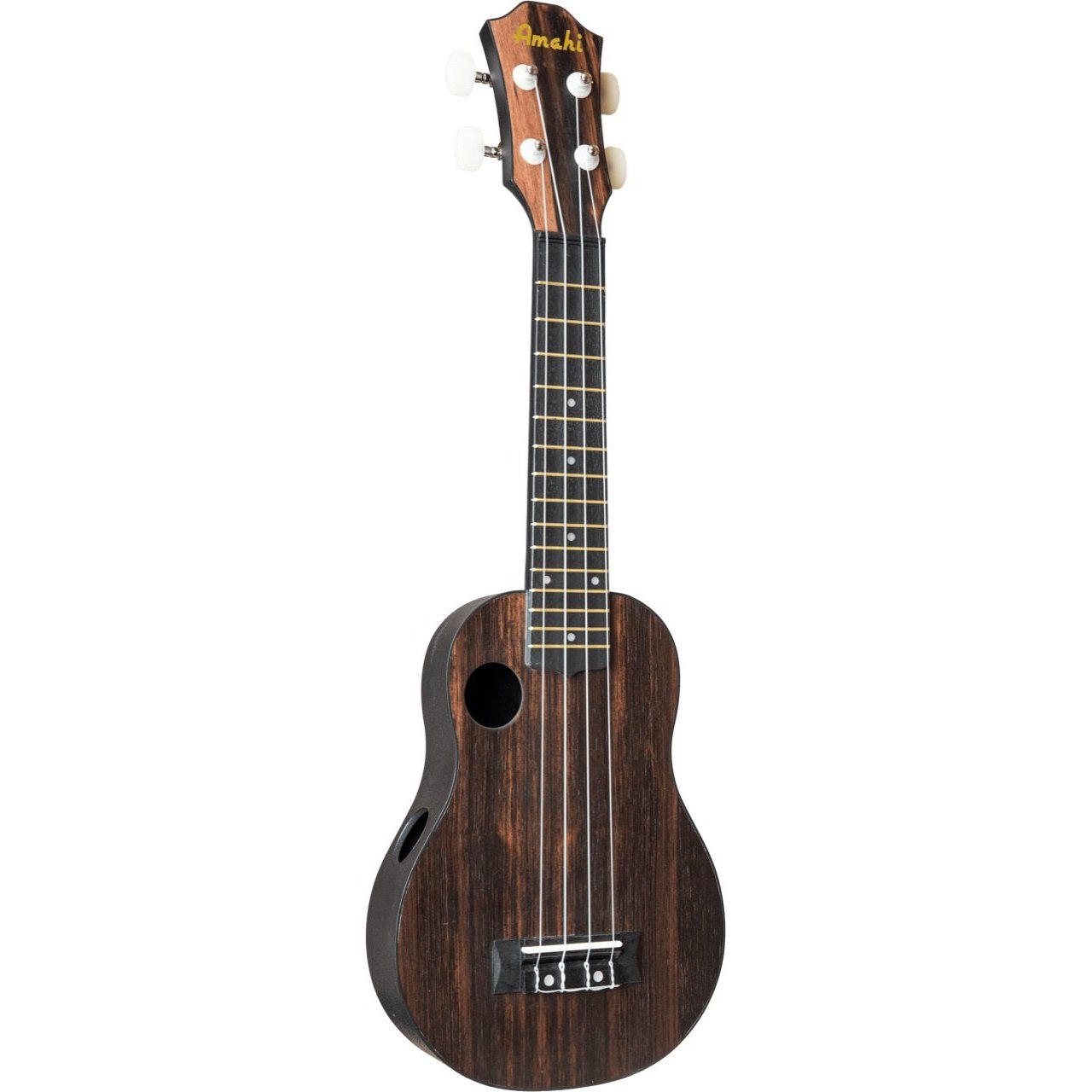 Amahi HCLF990 Soprano Ebony Top Ukulele with Gig Bag-Music World Academy