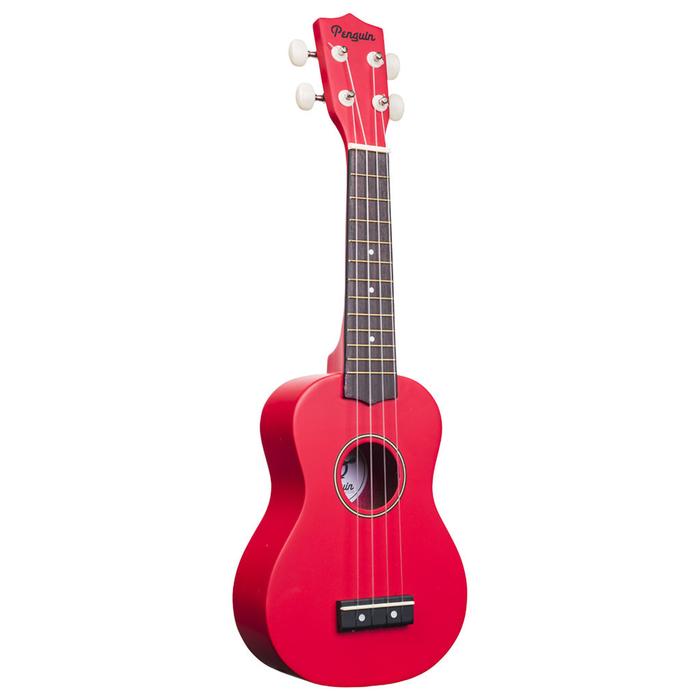 Amahi PGUKRD Penguin Tropical Soprano Ukulele with Gig Bag-Dark Red-Music World Academy
