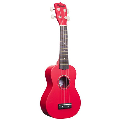 Amahi PGUKRD Penguin Tropical Soprano Ukulele with Gig Bag-Dark Red-Music World Academy