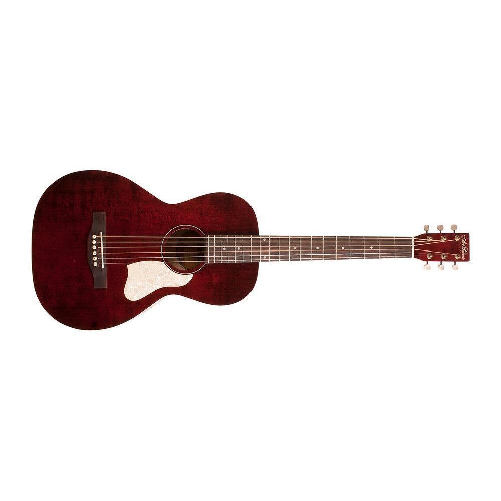 Art & Lutherie Roadhouse Parlor Acoustic Guitar with Gig Bag-Tennessee Red (Discontinued)-Music World Academy