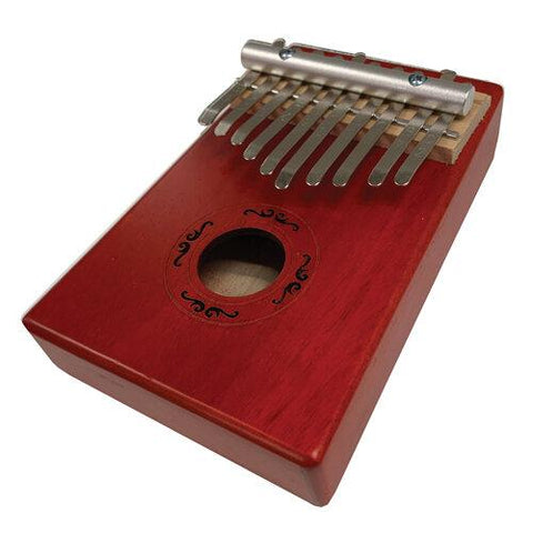 Beaver Creek BCKALM-10TR Mahogany Kalimba 10-Key with Bag & Accessories-Transparent Red-Music World Academy