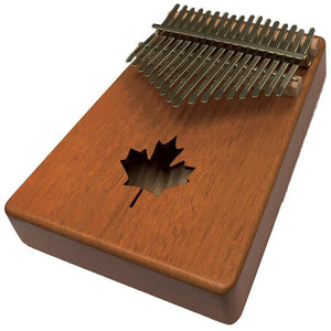 Beaver Creek BCKALM-17EH Mahogany Kalimba 17-Keys with Bag & Accessories-Natural with Maple Leaf Cutout-Music World Academy