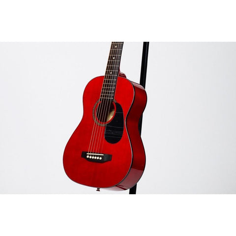Beaver Creek BCTD401TR 1/2 Size Acoustic Guitar with Gig Bag-Transparent Red-Music World Academy