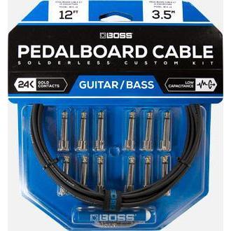 Boss BCK-12 Solderless Pedalboard Cable Kit-12 Connectors-12ft Cable-Music World Academy