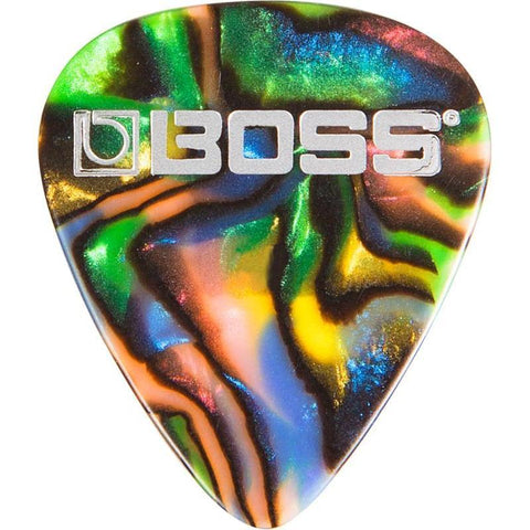 Boss BPK-12-AT Celluloid Picks 12-Pack Thin Abalone-Music World Academy