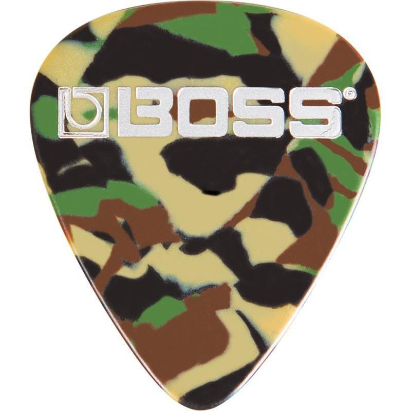 Boss BPK-12-CH Celluloid Picks 12-Pack Heavy Camo-Music World Academy