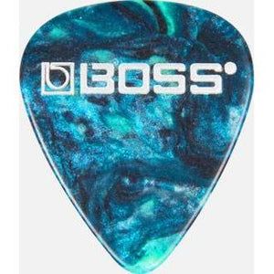 Boss BPK-12-OM Celluloid Picks 12-Pack Medium Ocean Turquoise-Music World Academy