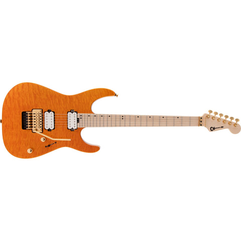 Charvel Pro-Mod DK24 HH FR Electric Guitar-Dark Amber-Music World Academy