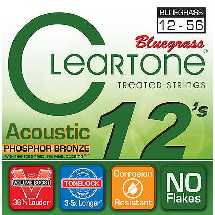 Cleartone 7423 Phosphor Bronze Coated Acoustic Guitar Strings Bluegrass 12-56-Music World Academy