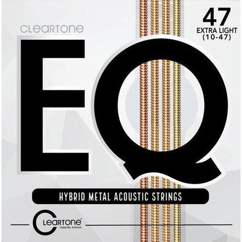Cleartone 7810 EQ Hybrid Metal Acoustic Guitar Strings Extra Light 10-47-Music World Academy