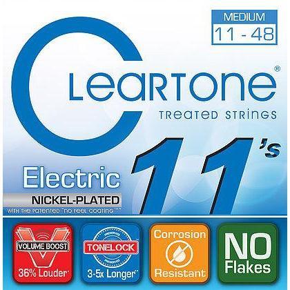 Cleartone 9411 Nickel Plated Coated Electric Guitar Strings Medium 11-48-Music World Academy