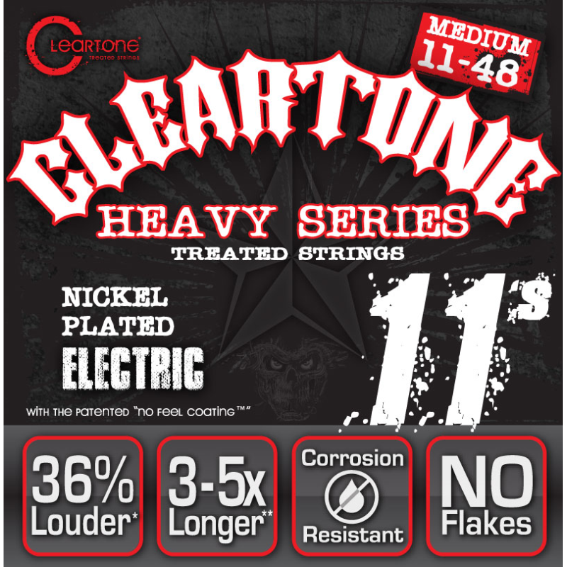 Cleartone 9411M Monster Heavy Series Nickel Plated Electric Guitar Strings Medium 11-48-Music World Academy