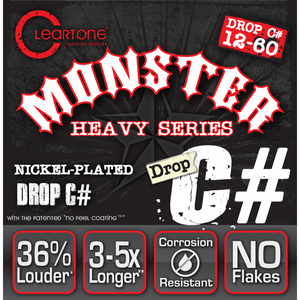 Cleartone 9460 Monster Heavy Series Electric Guitar Strings Drop C# 12-60-Music World Academy