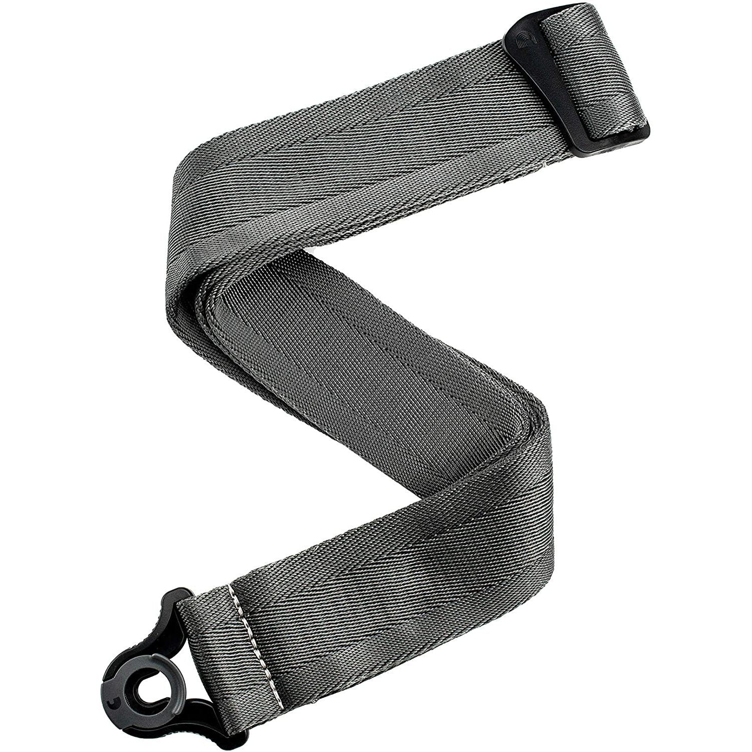 D'Addario 50BAL09 Auto Lock 2" Nylon Guitar Strap-Metal Gray-Music World Academy