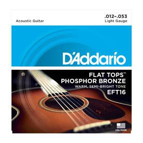 D'Addario EFT16 Flat Tops Acoustic Guitar Strings Light 12-53-Music World Academy