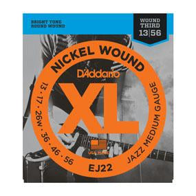 D'Addario EJ22 XL Nickel Wound Electric Guitar Strings Jazz Medium 13-56-Music World Academy
