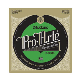 D'Addario EJ25C Pro-Arte Composite Core Clear Flamenco Guitar Strings-Custom Tension-Music World Academy