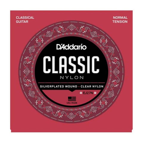 D'Addario EJ27N Classical Guitar Strings Clear Nylon Normal Tension-Music World Academy