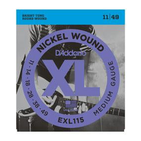 D'Addario EXL115 XL Nickel Wound Electric Guitar Strings Blues/Jazz Rock 11-49-Music World Academy