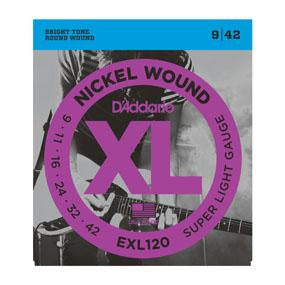 D'Addario EXL120 XL Nickel Wound Electric Guitar Strings Super Light 9-42-Music World Academy