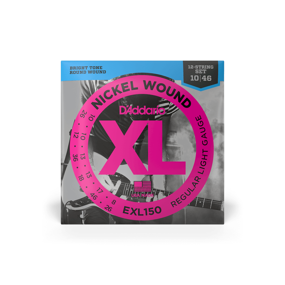 D'Addario EXL150 XL Nickel Wound 12-String Electric Guitar Strings Regular Light 10-46-Music World Academy