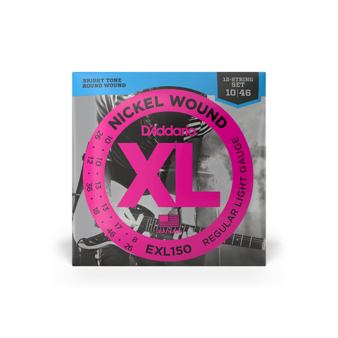 D'Addario EXL150 XL Nickel Wound 12-String Electric Guitar Strings Regular Light 10-46-Music World Academy