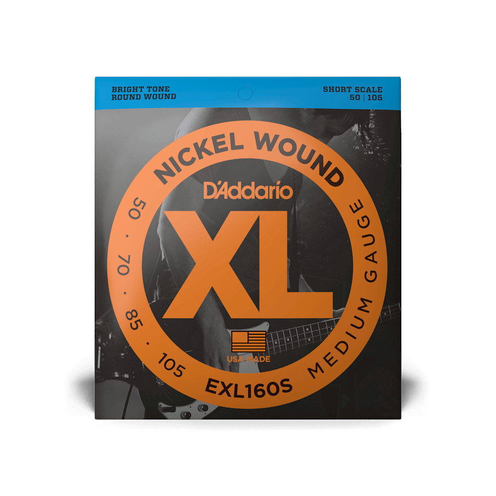 D'Addario EXL160S Nickel Wound Bass Strings Short Scale Medium 50-105-Music World Academy