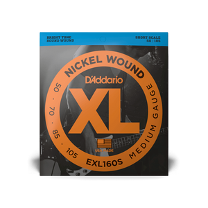 D'Addario EXL160S Nickel Wound Bass Strings Short Scale Medium 50-105-Music World Academy