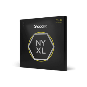 D'Addario NYXL0946-3P NYXL Electric Guitar Strings 3-Pack Super Light/Regular 9-46-Music World Academy