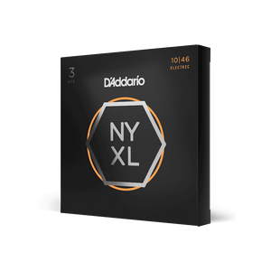 D'Addario NYXL1046-3P NYXL Electric Guitar Strings 3-Pack Regular Light 10-46-Music World Academy