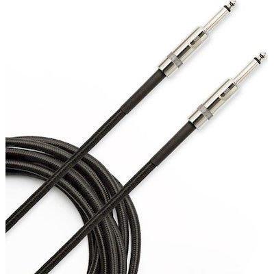 D'Addario PW-BG-10BK Braided Instrument Cable 1/4" Male-1/4" Male 10ft-Black-Music World Academy